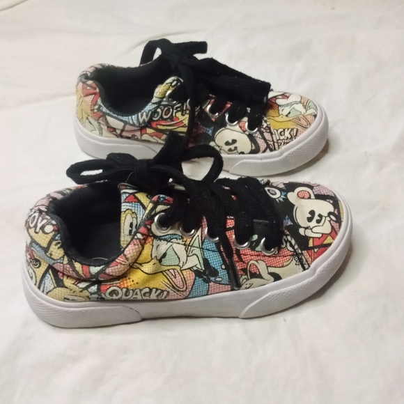 Disney parks kids mickey mouse design lace tennis shoes sneakers sz 9-10 - Picture 2 of 10
